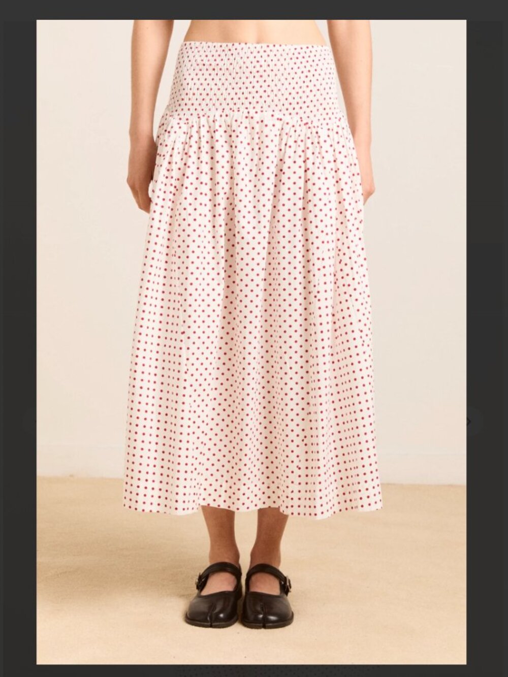 Damson Madder Layla Skirt – Off White & Red Polka Dot